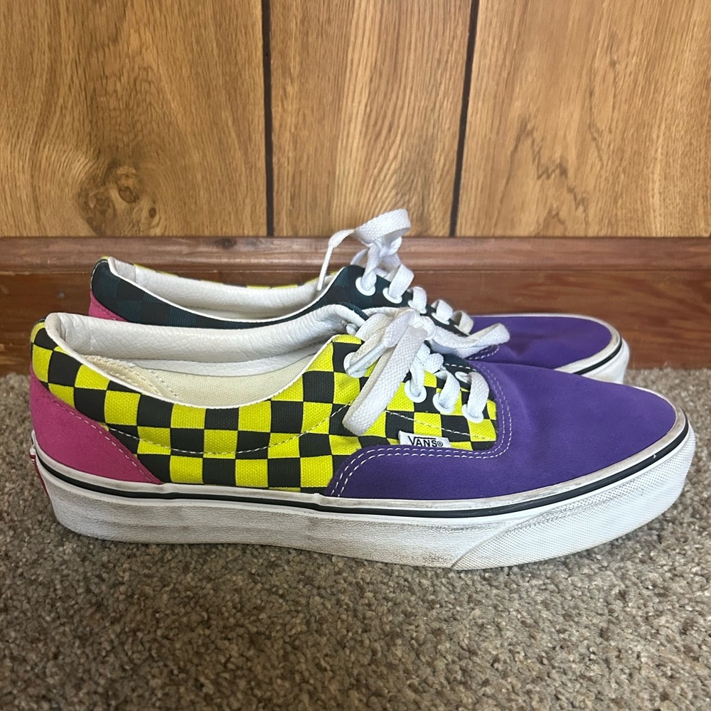 VANS Multi-Color Sports Pack Era Shoes Purple Black and Yellow